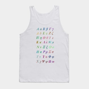 GREEK ALPHABET WHITE VERTICAL Tank Top